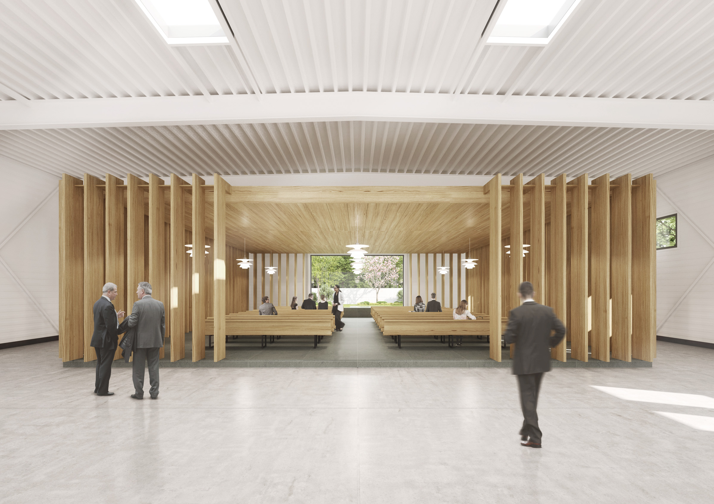 Entwurf für eine Trauerhalle in Rechberghausen bei Göppingen